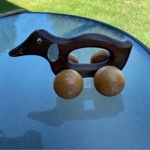 Super Duck Wooden Massager Tool Vintage